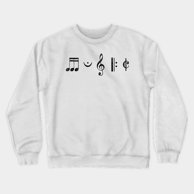 Music in Glyphs Crewneck Sweatshirt by SchaubDesign